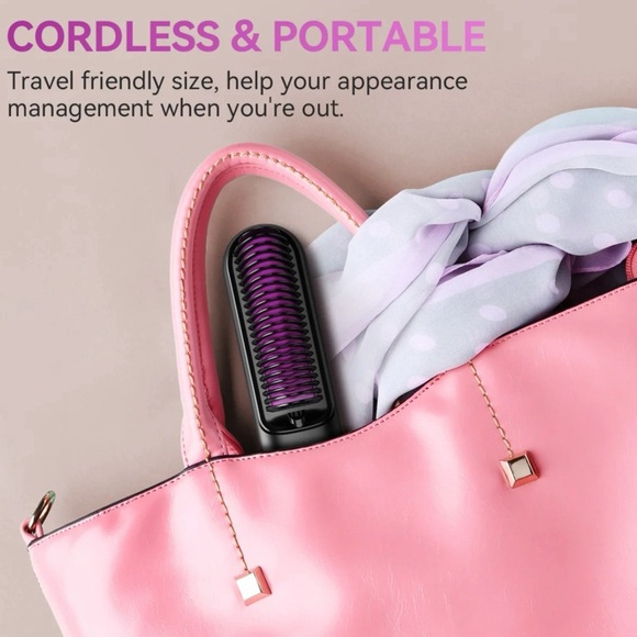 Anyask Cordless Portable Hair Straightener Black Travel Lightweight Chargeable - Picture 3 of 10